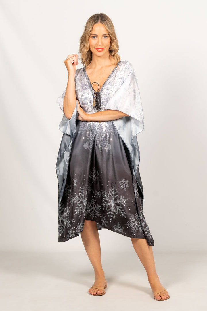 Spirit Embellished Christmas Kaftan - Knee Length