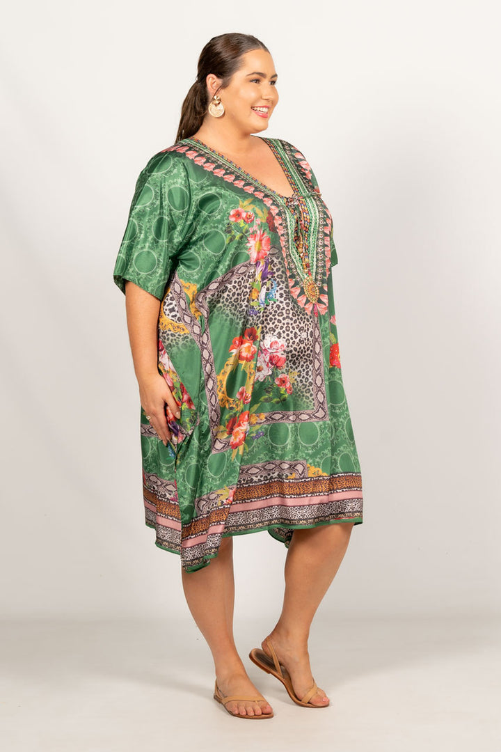 Anais Embellished Kaftan - Knee Length