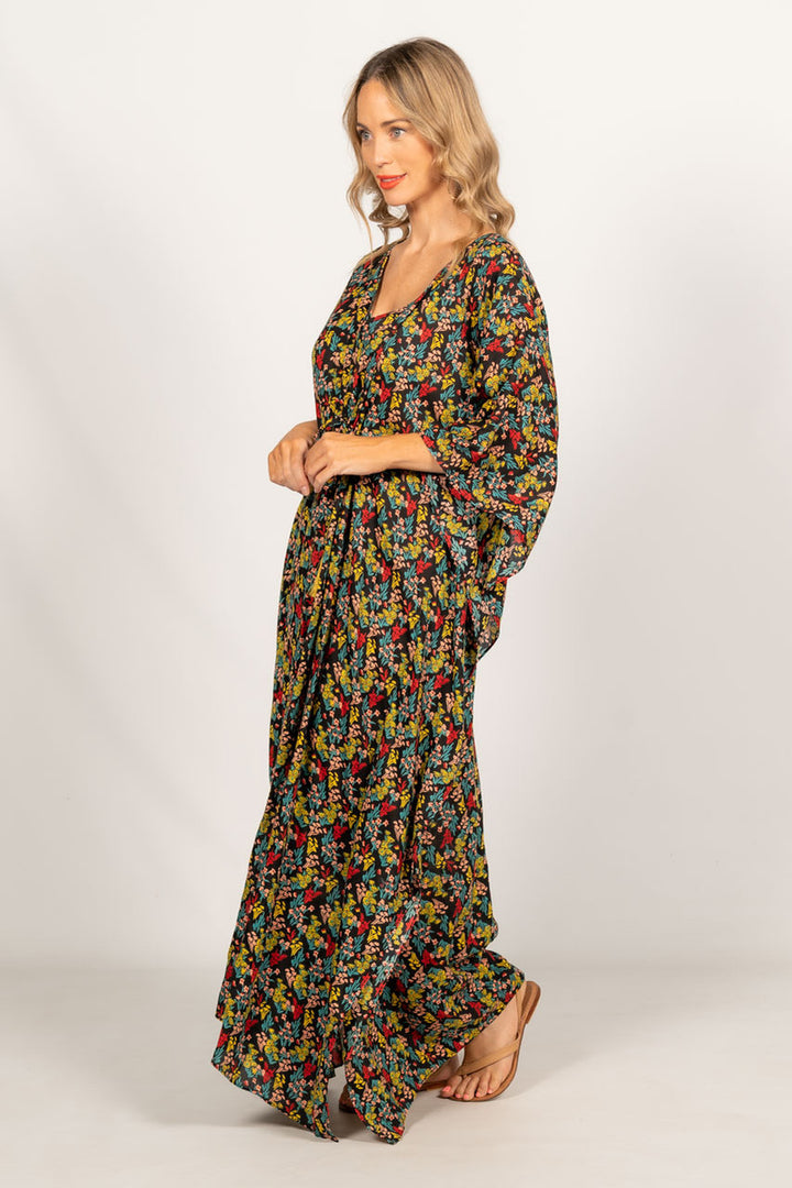 Nirvana Kaftan Dress - Mustard