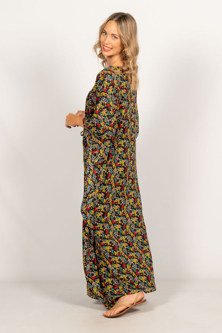 Nirvana Kaftan Dress - Mustard