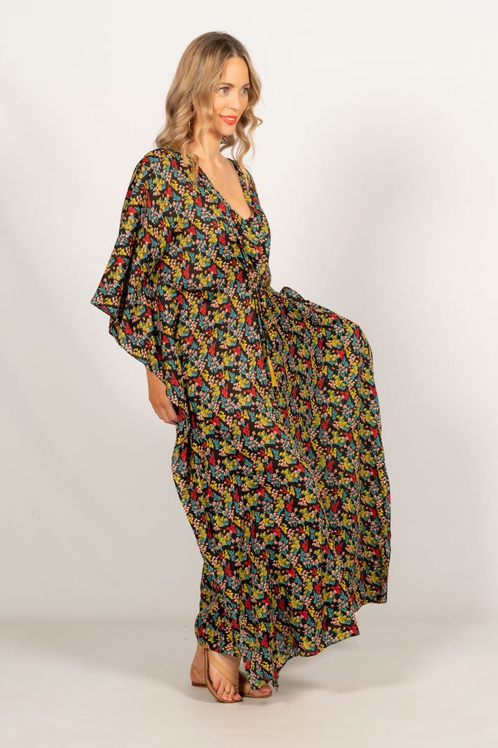 Nirvana Kaftan Dress - Mustard