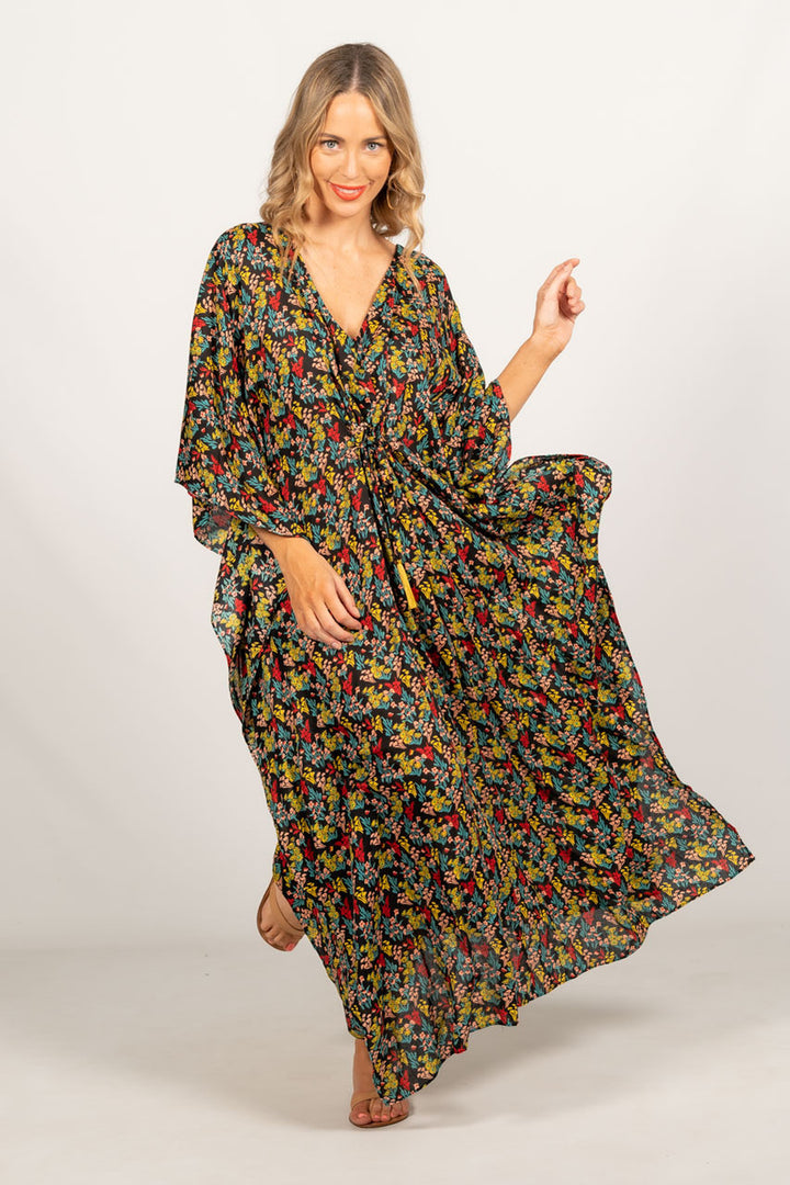 Nirvana Kaftan Dress - Mustard