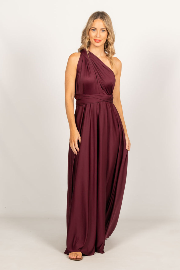 Multi Way Wrap Maxi Dress - Mulberry