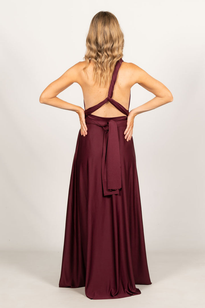 Multi Way Wrap Maxi Dress - Mulberry