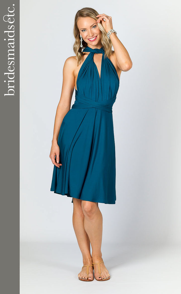 Bridesmaids Etc. Multi Way Wrap Midi - Pacific Blue