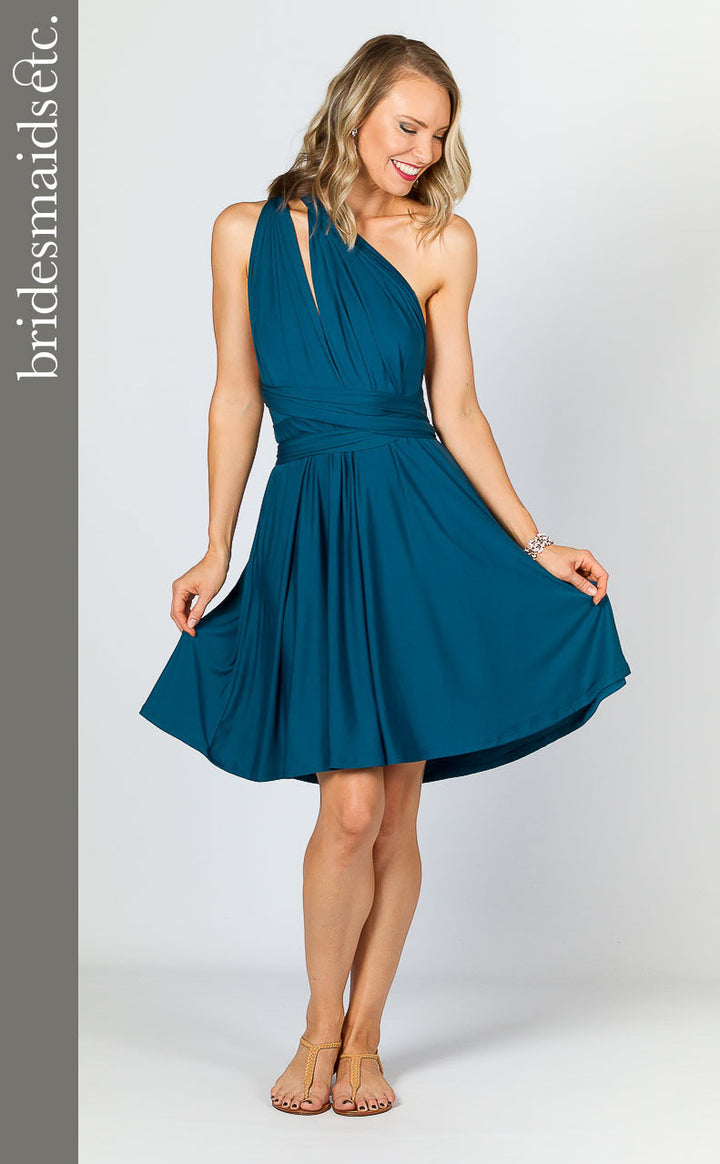 Bridesmaids Etc. Multi Way Wrap Midi - Pacific Blue