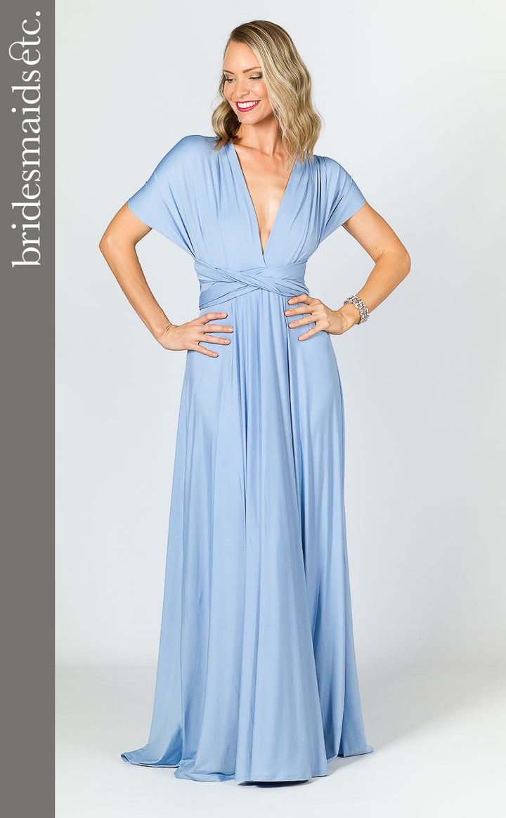 Bridesmaids Etc. Multi Way Wrap Maxi - Powder Blue