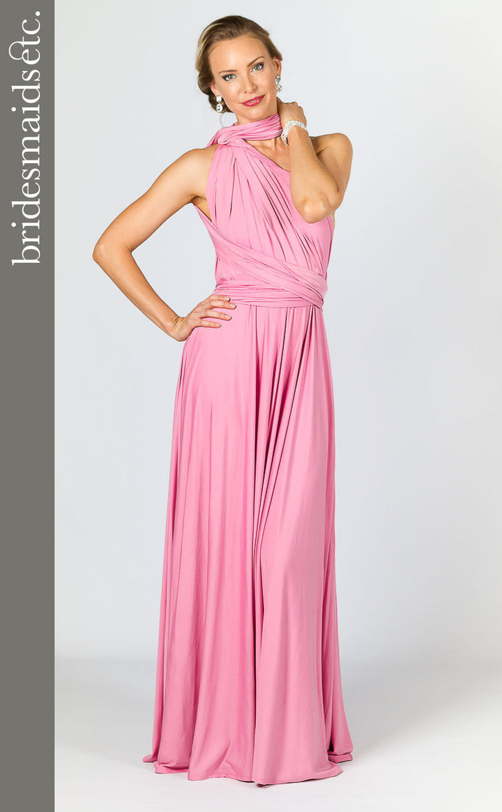 Bridesmaids Etc. Multi Way Wrap Maxi - Pink