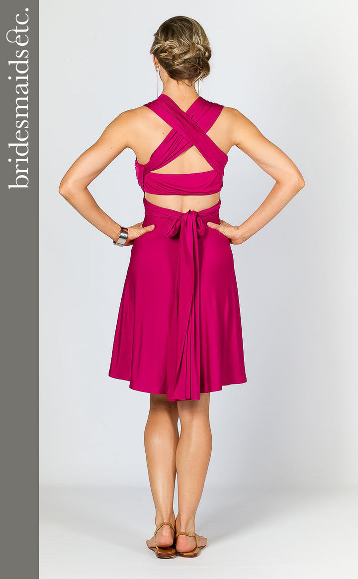 Bridesmaids Etc. Multi Way Wrap Midi - Fuchsia