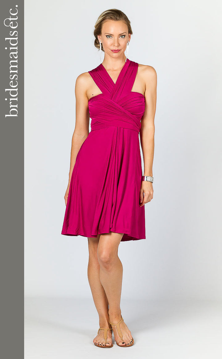 Bridesmaids Etc. Multi Way Wrap Midi - Fuchsia