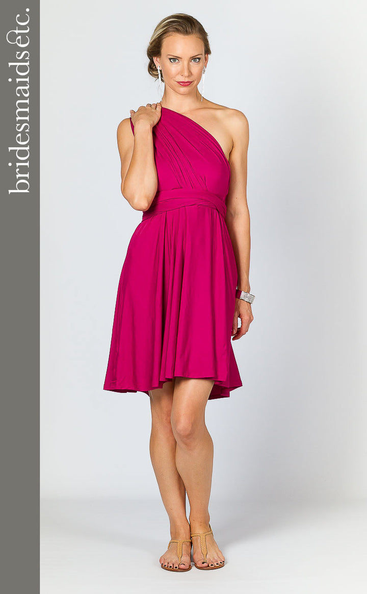 Bridesmaids Etc. Multi Way Wrap Midi - Fuchsia