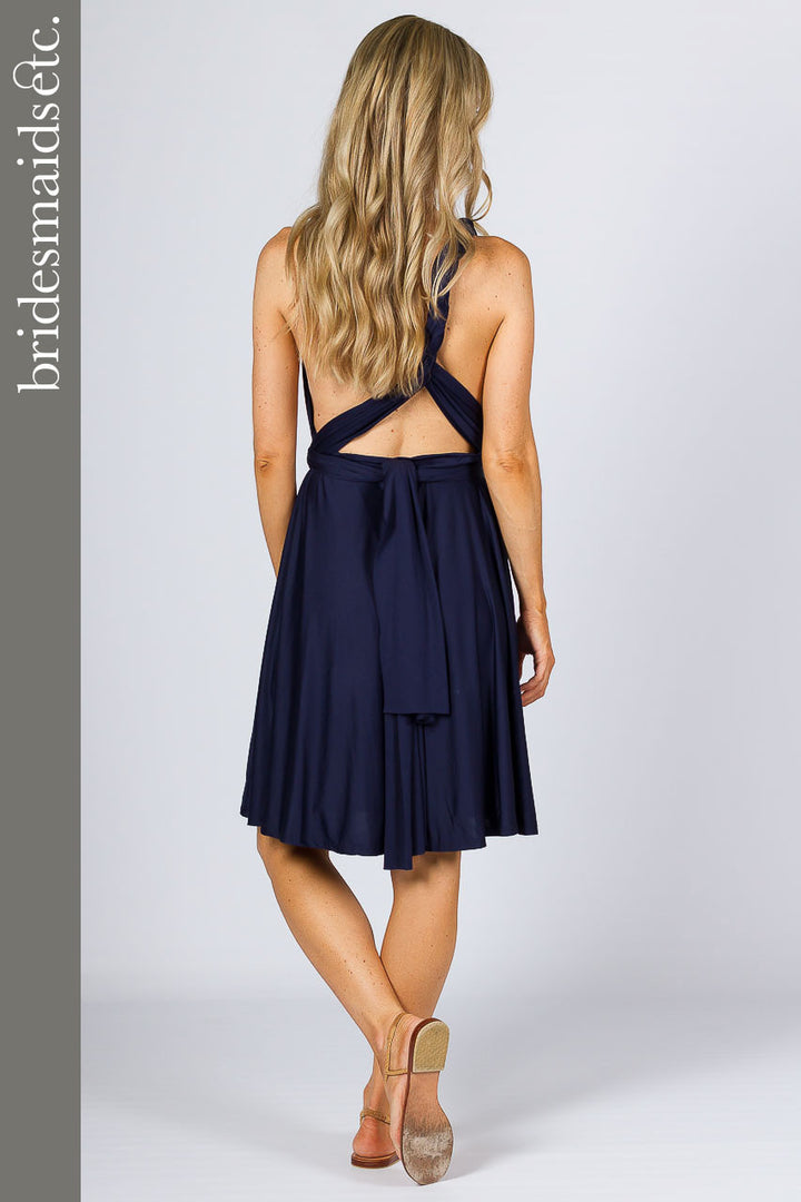 Bridesmaids Etc. Multi Way Wrap Midi - Navy