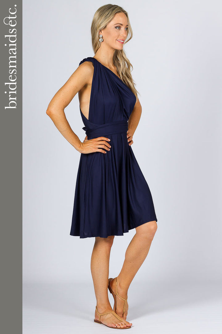 Bridesmaids Etc. Multi Way Wrap Midi - Navy