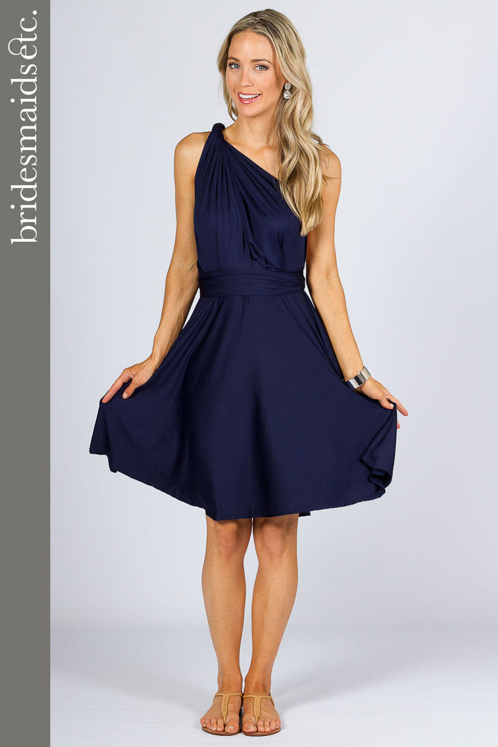 Bridesmaids Etc. Multi Way Wrap Midi - Navy