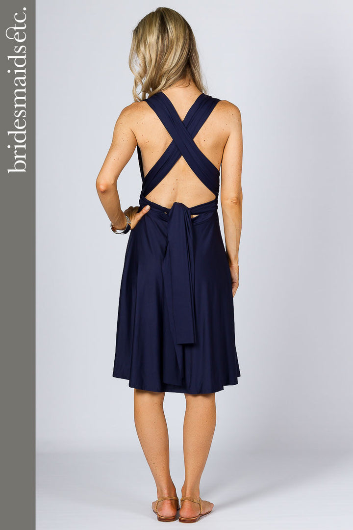 Bridesmaids Etc. Multi Way Wrap Midi - Navy