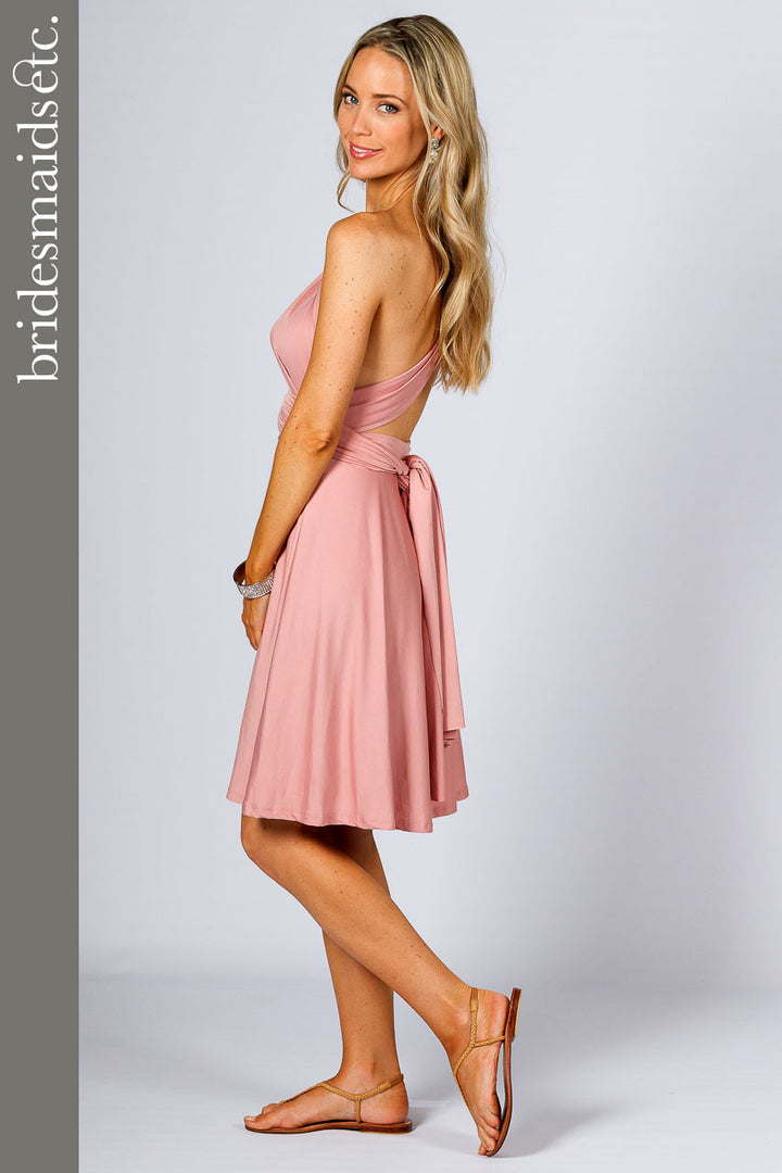 Bridesmaids Etc. Multi Way Wrap Midi - Dusty Pink