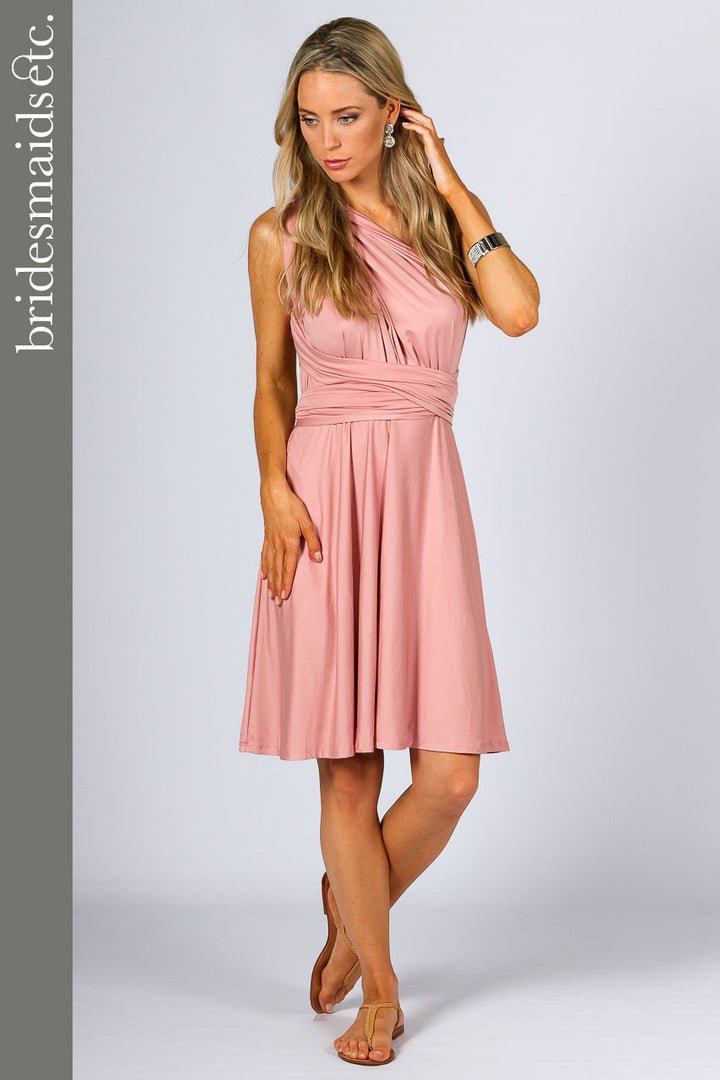 Bridesmaids Etc. Multi Way Wrap Midi - Dusty Pink