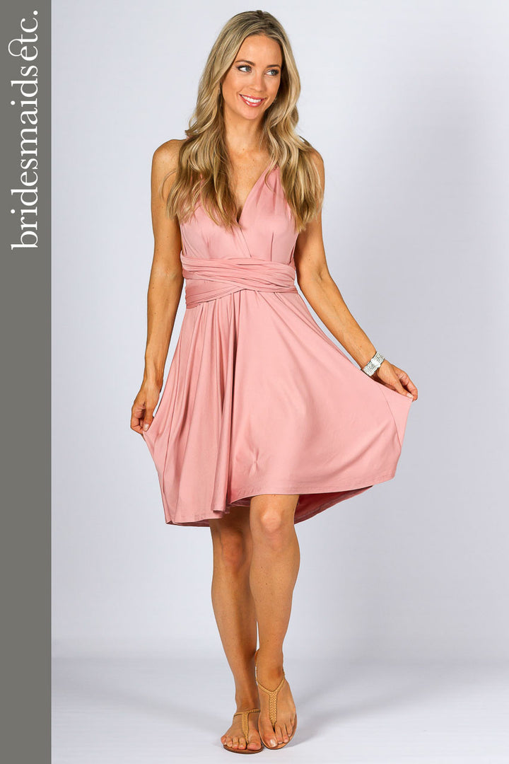 Bridesmaids Etc. Multi Way Wrap Midi - Dusty Pink