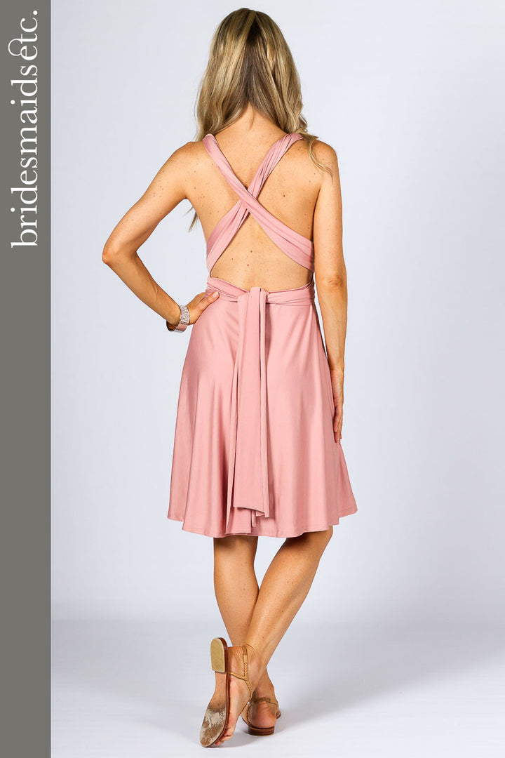 Bridesmaids Etc. Multi Way Wrap Midi - Dusty Pink