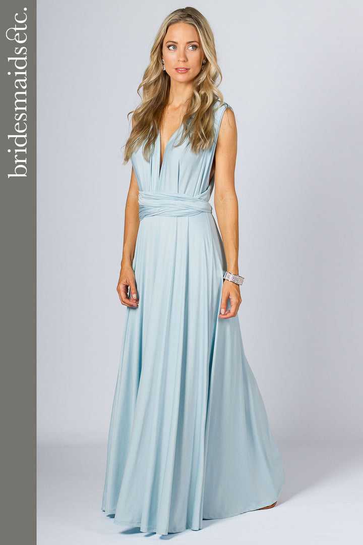 Bridesmaids Etc. Multi Way Wrap Maxi - Sky Blue