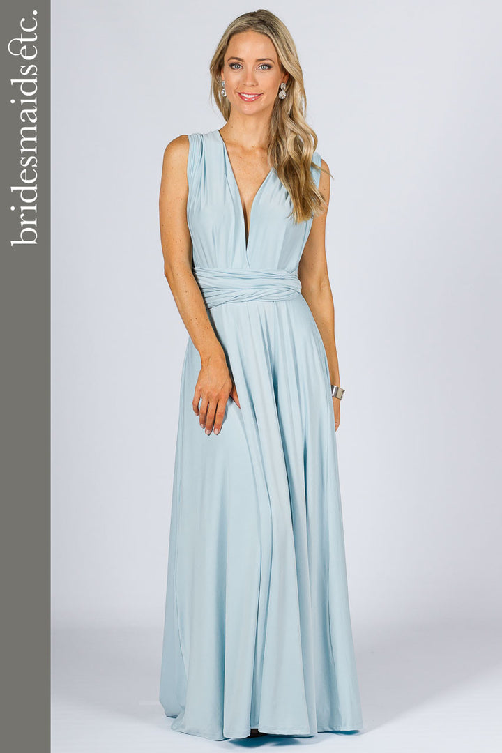 Bridesmaids Etc. Multi Way Wrap Maxi - Sky Blue