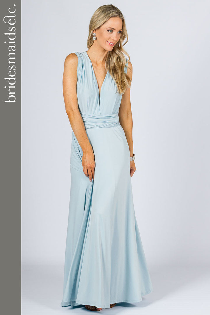 Bridesmaids Etc. Multi Way Wrap Maxi - Sky Blue