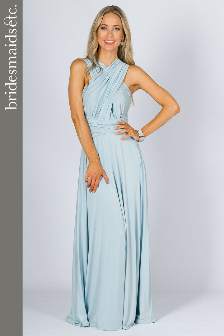 Bridesmaids Etc. Multi Way Wrap Maxi - Sky Blue