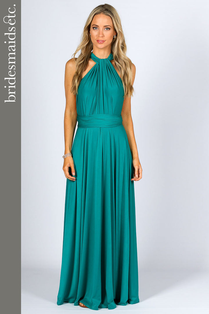 Bridesmaids Etc. Multi Way Wrap Maxi - Jade / ONLY 2 LEFT!