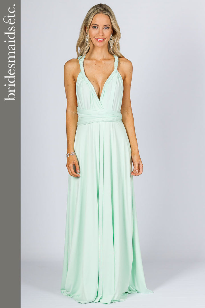 Bridesmaids Etc. Multi Way Wrap Maxi - Mint
