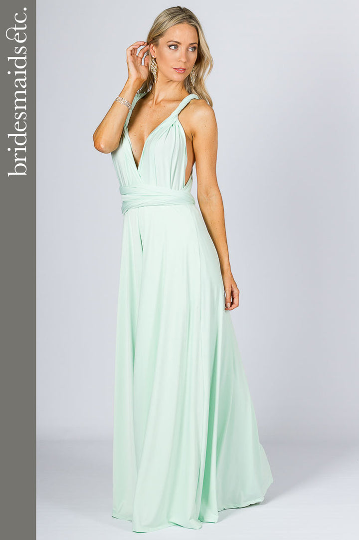 Bridesmaids Etc. Multi Way Wrap Maxi - Mint