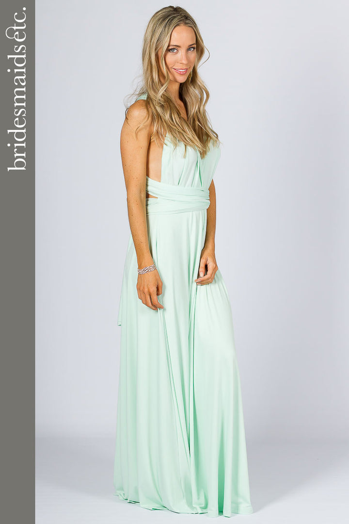 Bridesmaids Etc. Multi Way Wrap Maxi - Mint