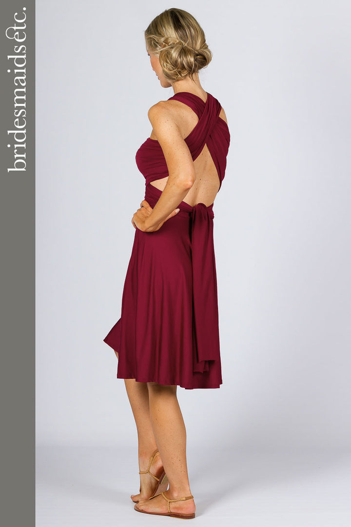 Bridesmaids Etc. Multi Way Wrap Midi - Burgundy