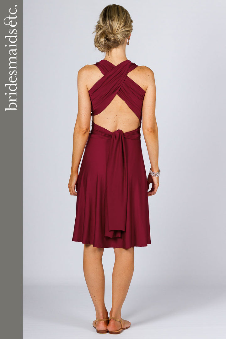 Bridesmaids Etc. Multi Way Wrap Midi - Burgundy