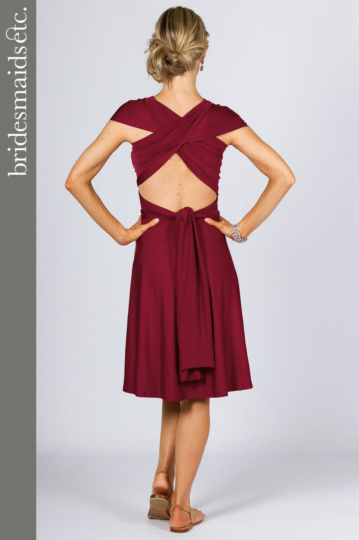 Bridesmaids Etc. Multi Way Wrap Midi - Burgundy