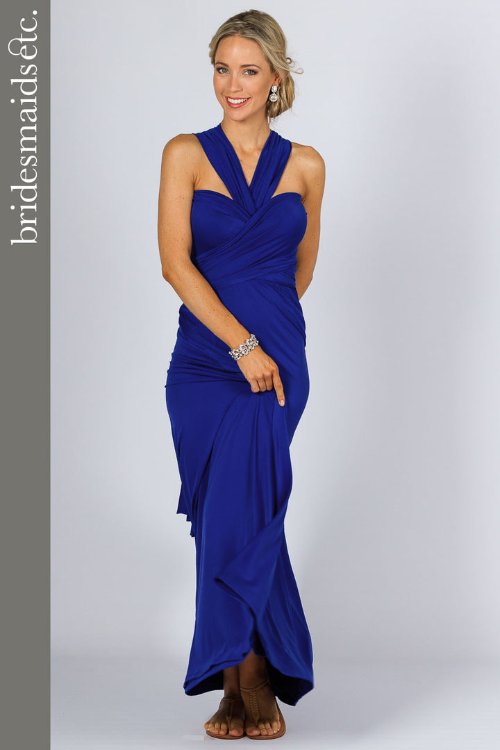Bridesmaids Etc. Multi Way Wrap Maxi - Royal Blue / ONLY 2 LEFT!