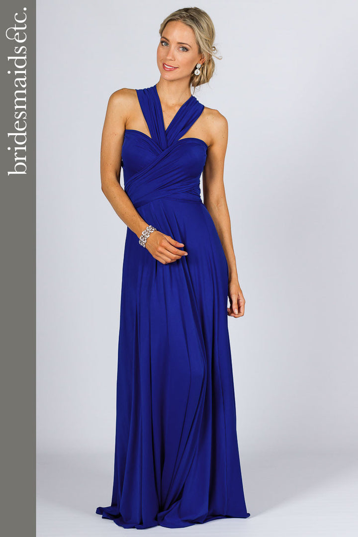 Bridesmaids Etc. Multi Way Wrap Maxi - Royal Blue / ONLY 2 LEFT!