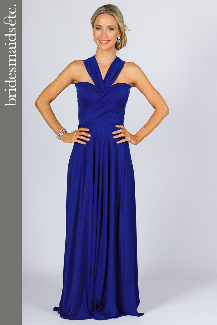 Bridesmaids Etc. Multi Way Wrap Maxi - Royal Blue / ONLY 2 LEFT!