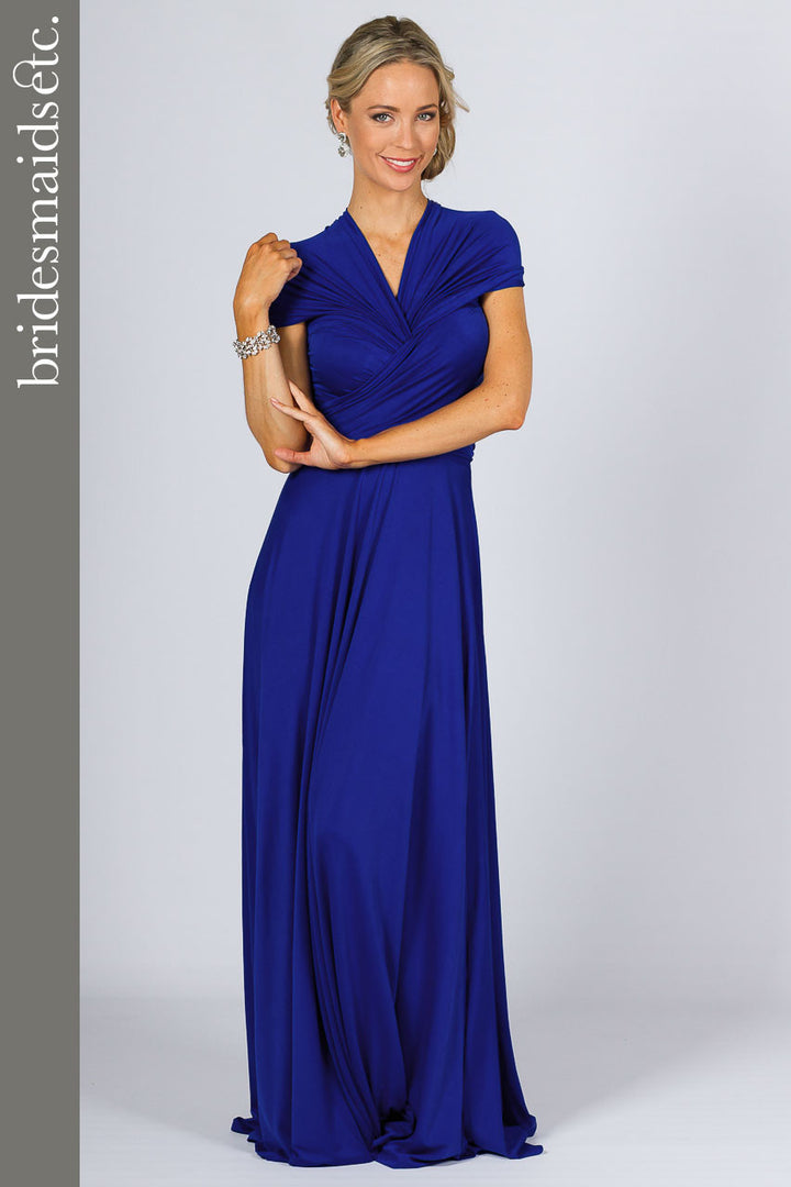 Bridesmaids Etc. Multi Way Wrap Maxi - Royal Blue / ONLY 2 LEFT!