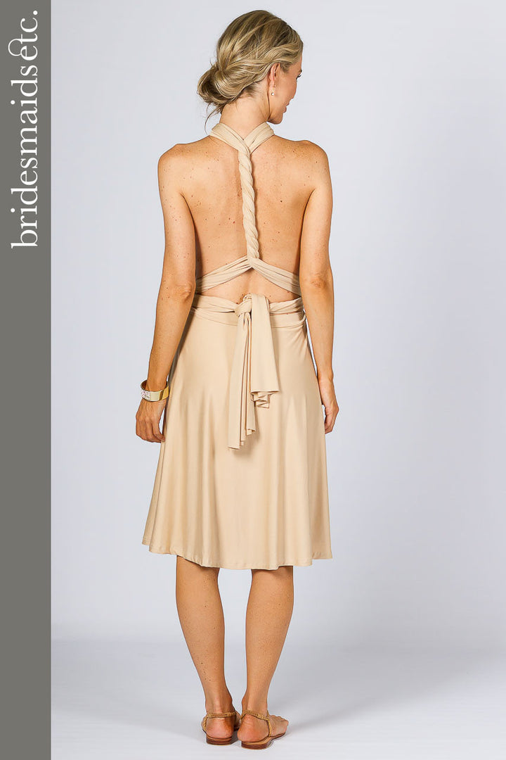 Bridesmaids Etc. Multi Way Wrap Midi- Champagne