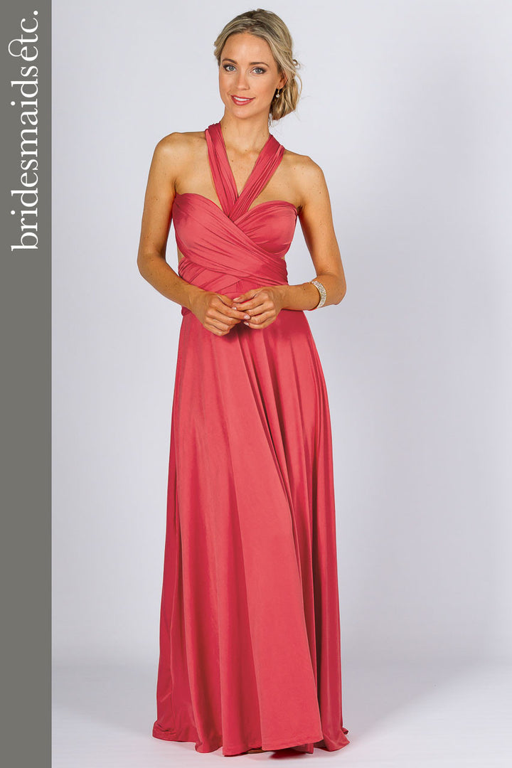 Bridesmaids Etc. Multi Way Wrap Maxi - Watermelon