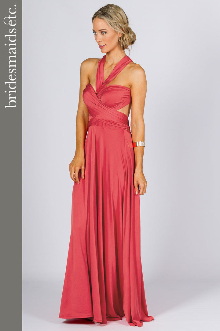 Bridesmaids Etc. Multi Way Wrap Maxi - Watermelon