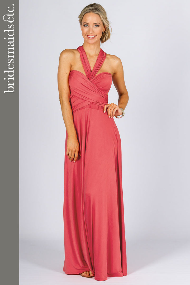 Bridesmaids Etc. Multi Way Wrap Maxi - Watermelon