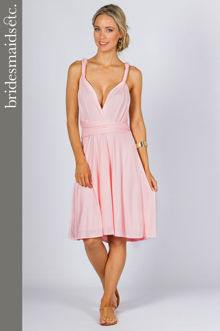 Bridesmaids Etc. Multi Way Wrap Midi - Pale Pink