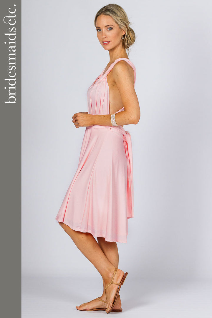 Bridesmaids Etc. Multi Way Wrap Midi - Pale Pink