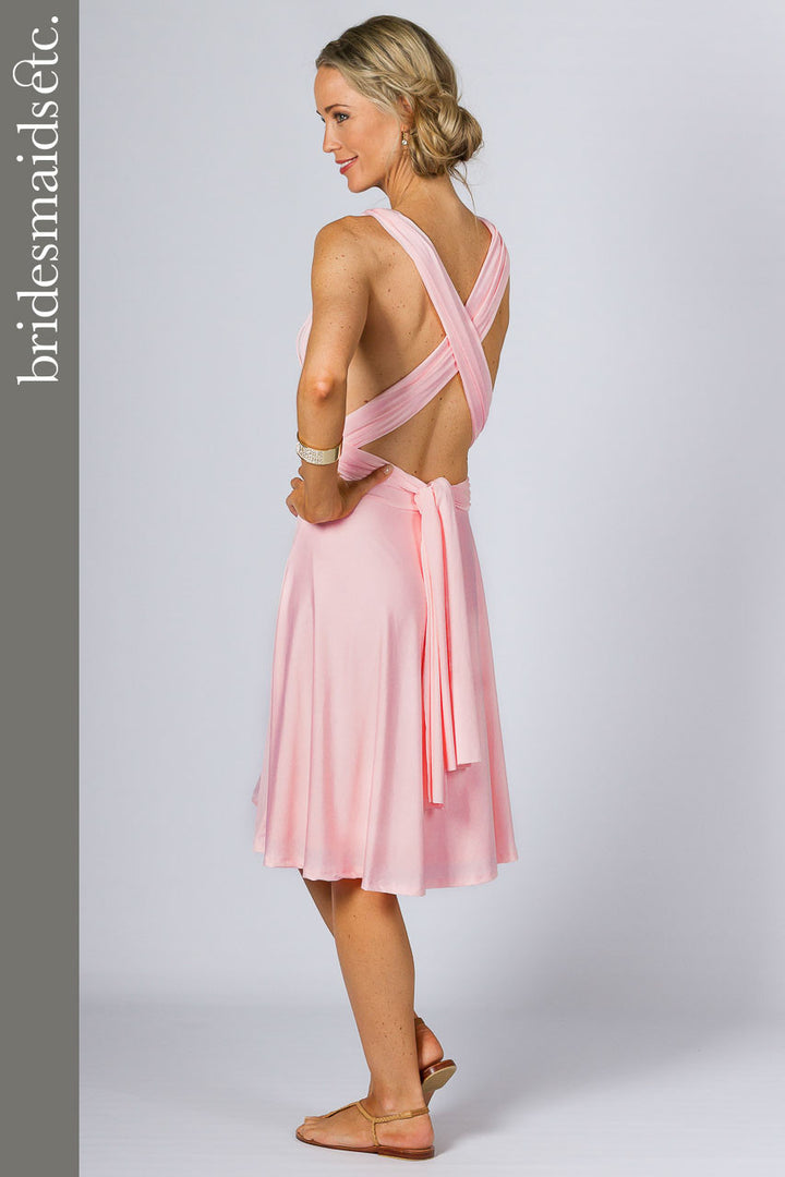 Bridesmaids Etc. Multi Way Wrap Midi - Pale Pink