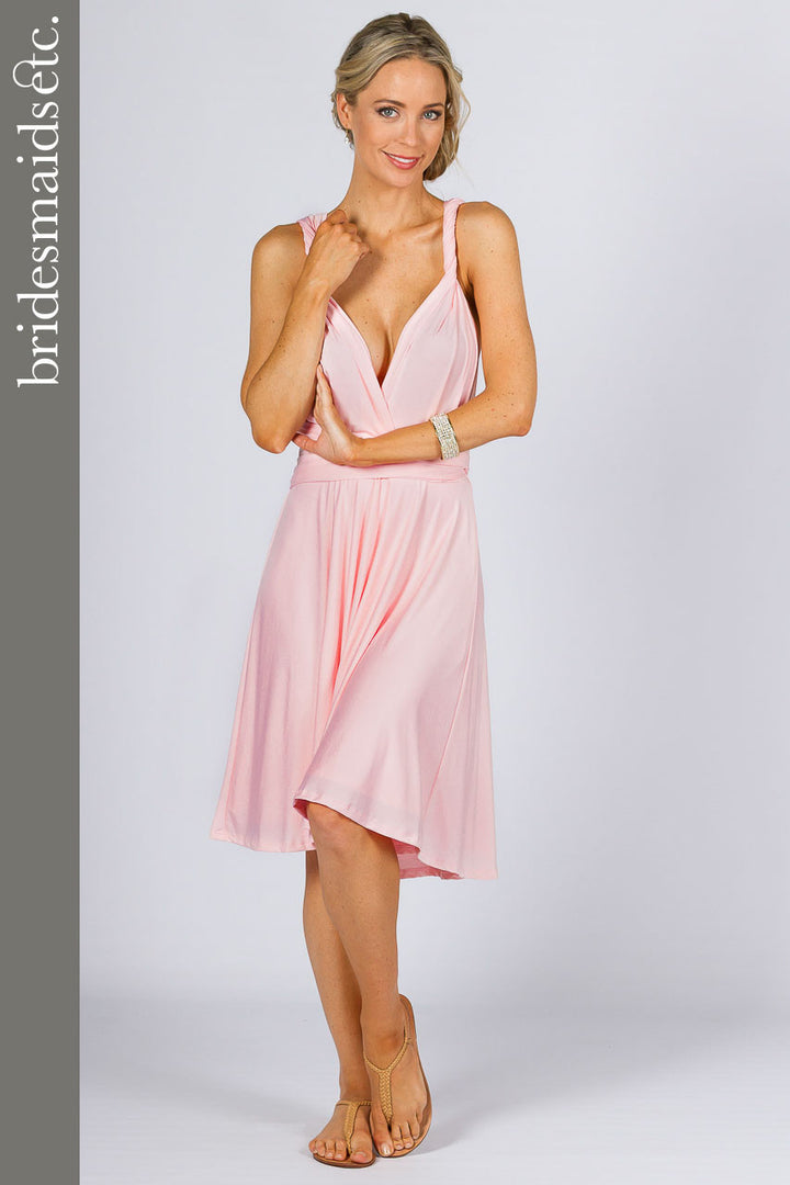 Bridesmaids Etc. Multi Way Wrap Midi - Pale Pink