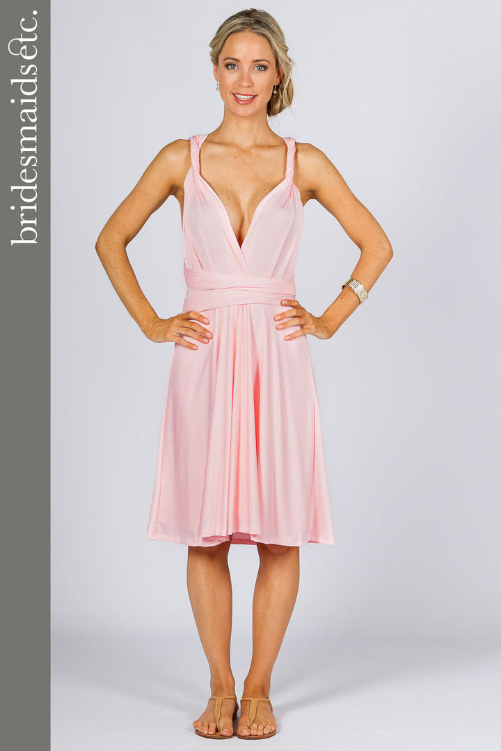 Bridesmaids Etc. Multi Way Wrap Midi - Pale Pink