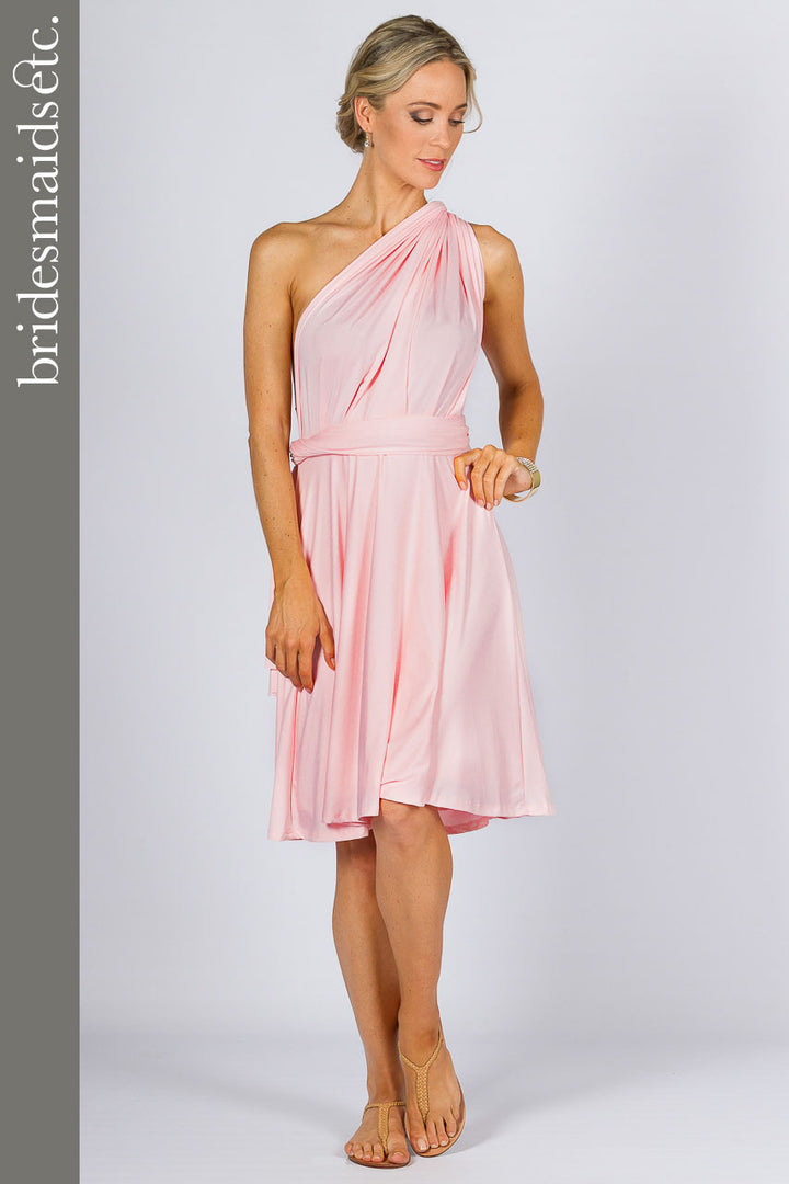 Bridesmaids Etc. Multi Way Wrap Midi - Pale Pink