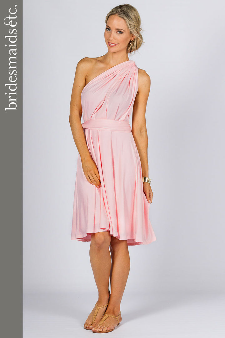 Bridesmaids Etc. Multi Way Wrap Midi - Pale Pink