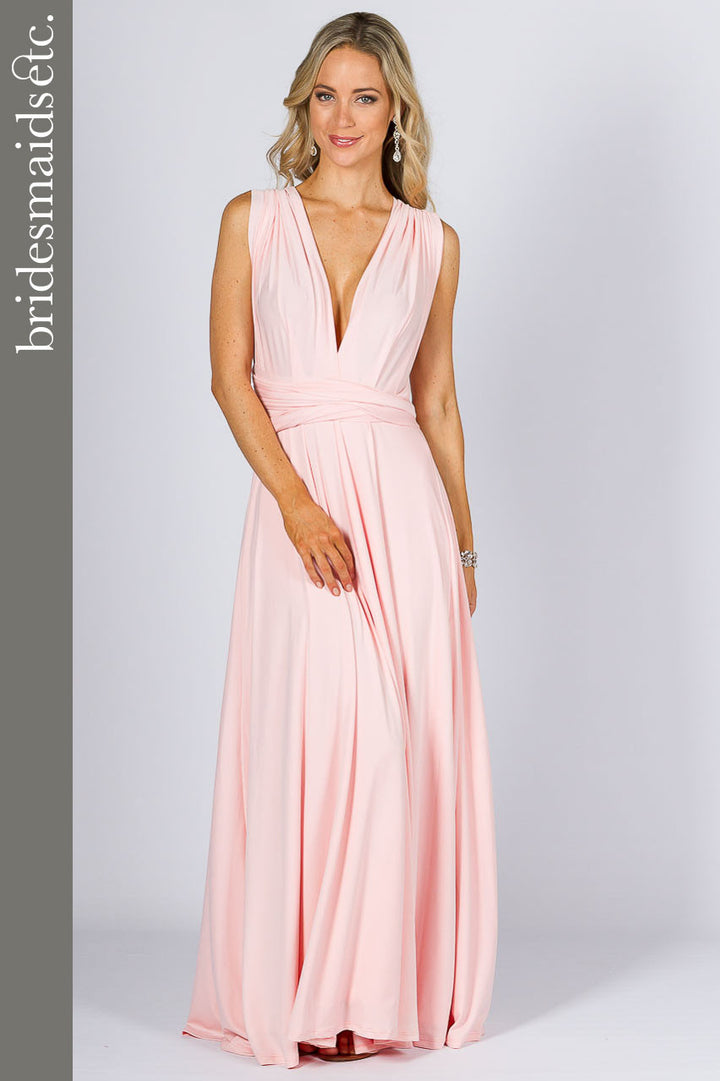 Bridesmaids Etc. Multi Way Wrap Maxi - Pale Pink